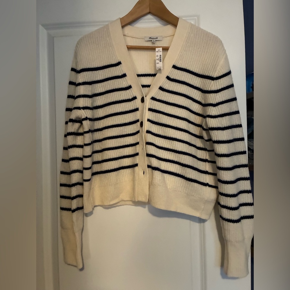 Madewell NWT cropped cashmere cardigan XL